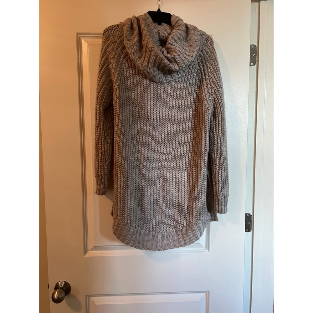 CHUNKY SWEATER DRESS WITH COWL NECK